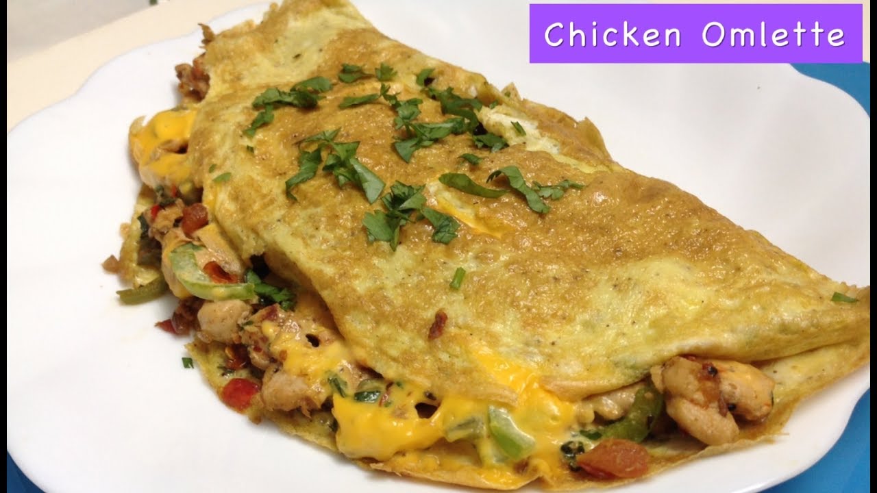 Chicken Omelette | Veggie Chicken Omelette