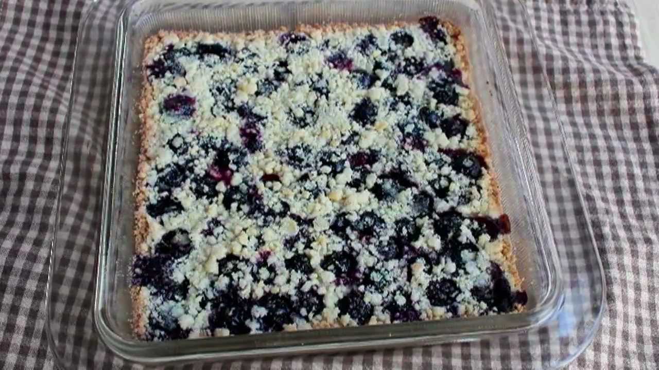 Blueberry Shortbread Bars - Easy Summer Fruit Shortbread Cookie Bars