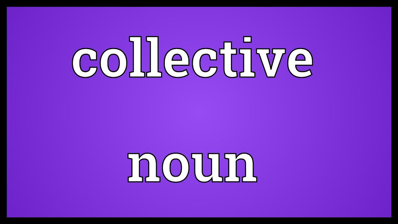 Collective noun Meaning
