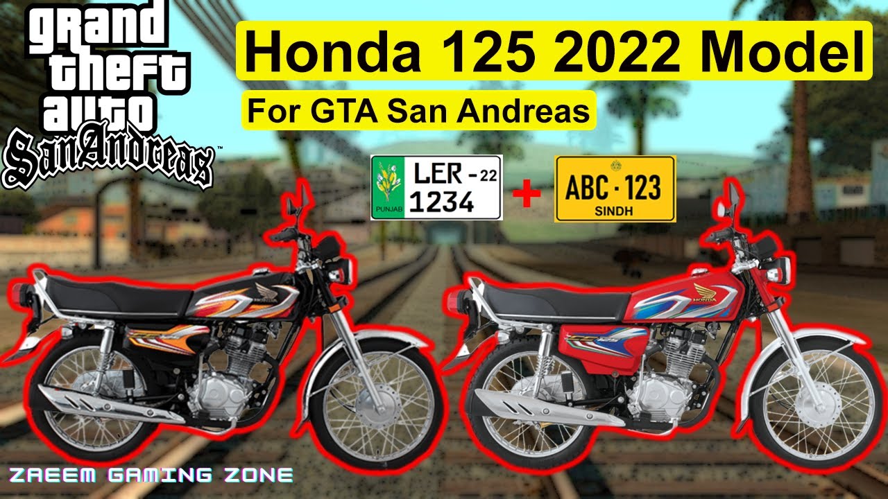 Honda CG 125 2022 Model Bike for GTA San Andreas | Honda CG 125 Bike for GTA SA | Zaeem Gaming Zone