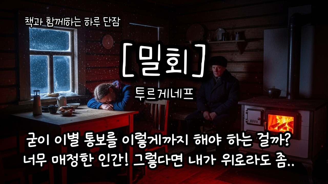 굳이 이별 통보를 이렇게까지 해야 하는 걸까? 너무 매정한 인간! 그렇다면 내가 위로라도 좀...[밀회] 이반 투르게네프 #책읽어주는남자 #오디오북  #책과함께하는하루단잠