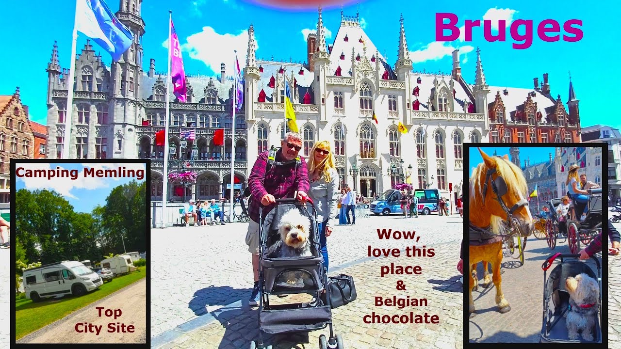 Bruges, see the amazing city,, Camping Memling tour, chocolate galore, we loved it here - Vanlife UK