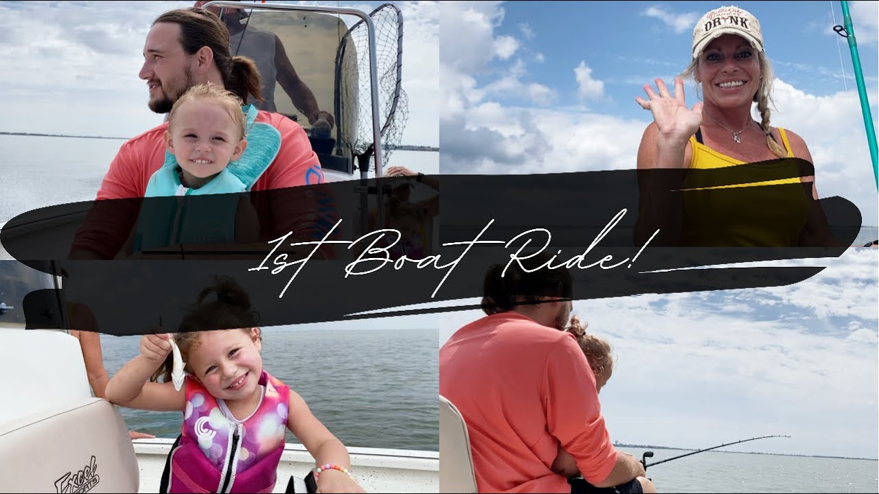 Galveston 2021 | The Girls 1st Boat Ride! | Jessica Shipley #familyvlogger #beachlife #momvlogger