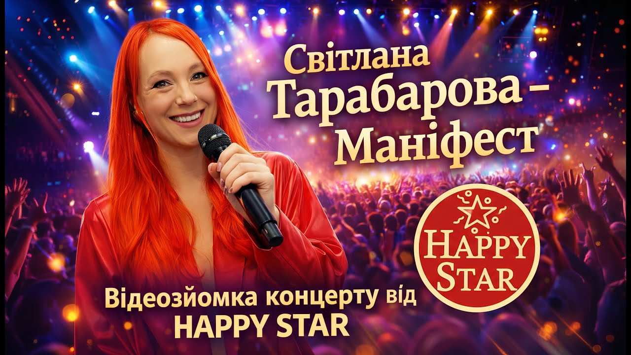 Світлана Тарабарова - Маніфест. Професійна відеозйомка концертів у Києві, агенції HAPPY STAR.