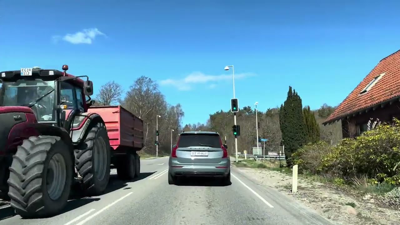 Driving in Denmark 🇩🇰 | Countryside | April