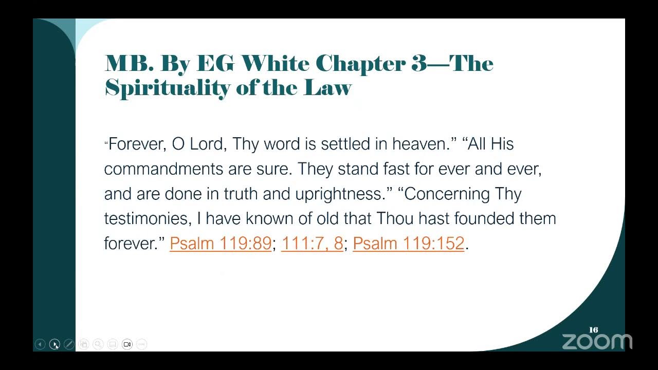 The Spirituality of the Law by EG White