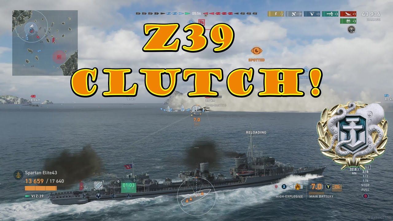 Meet The Z 39! Tier 6 German Destroyer (World of Warships Legends Xbox One X) 4k