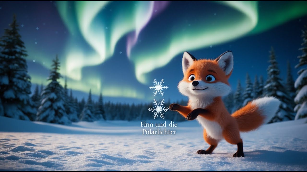 Der kleine Fuchs und das Polarlicht  | Winter Gutenacht Geschichte