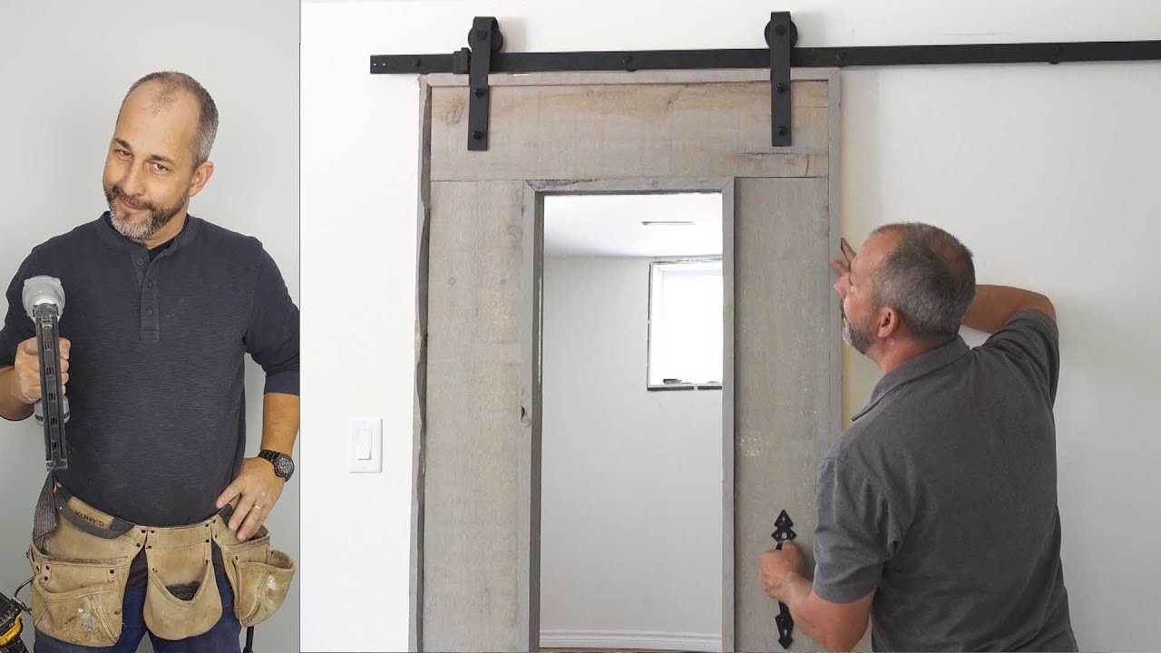 How to Build a Custom Barn Board Door with Mirror