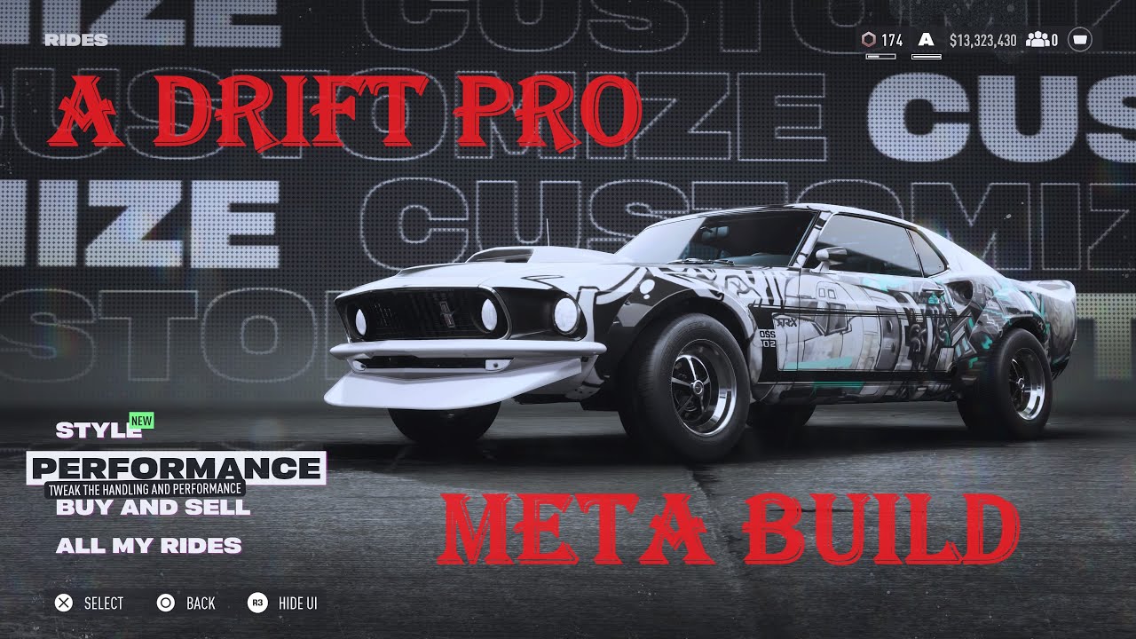 NFS Unbound A class drift pro meta build vol 7-9 - Ford Mustang Boss