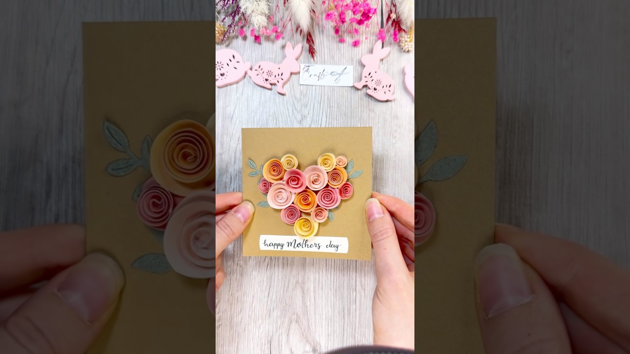 🌷 Sch&ouml;ne, Einfache Muttertags Karte 🌷 #diy #bastelanleitung #kartenbasteln #handmade #basteln