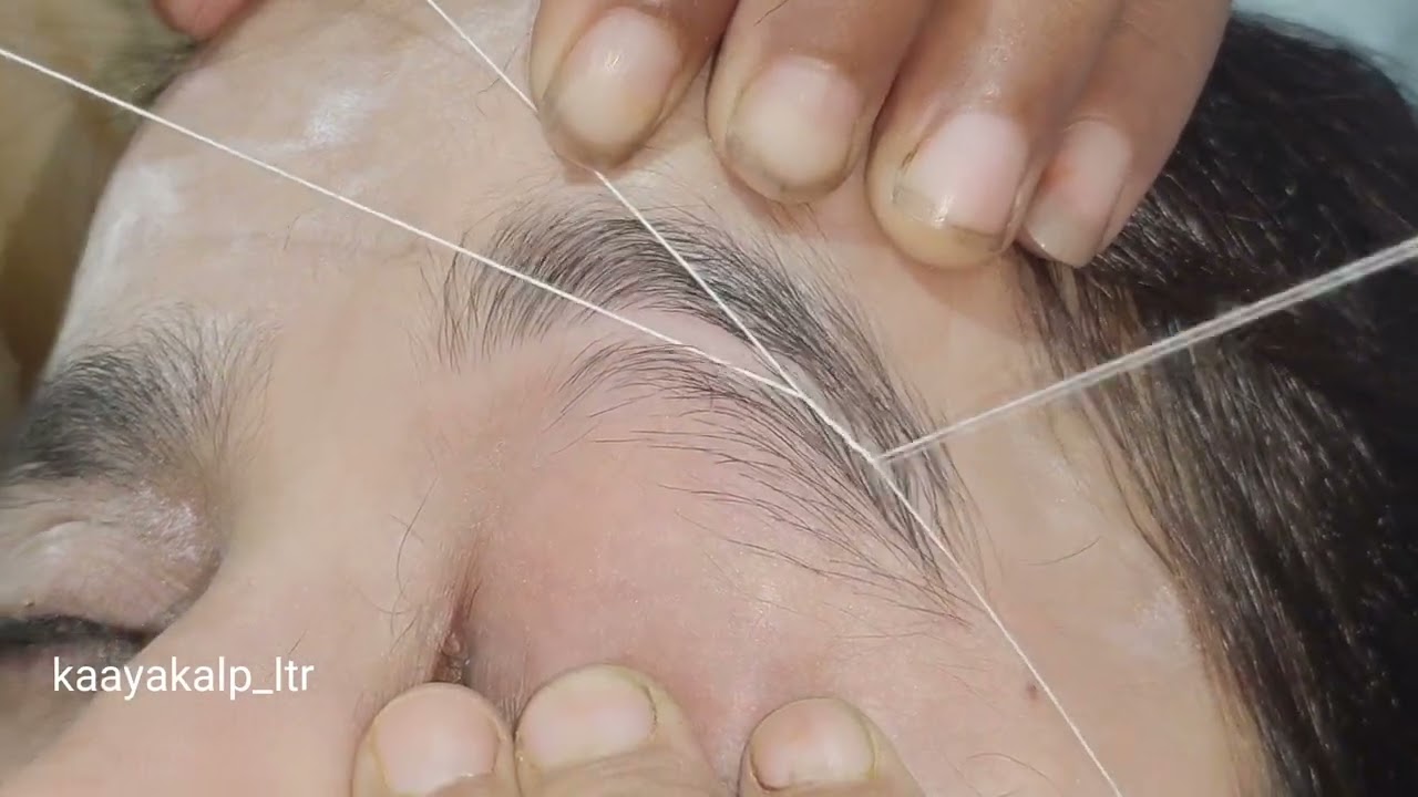 eyebro threading part-73 || Left eyebrow threading || eyelid ke hair ko kaise nikale