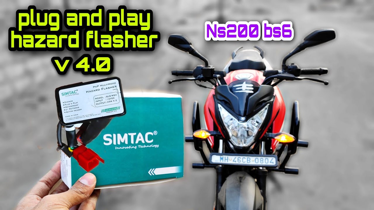 PNP hazard flasher fro #ns200 🏍️🤩#simtac #ns200modification #bikemodification #hazardlights