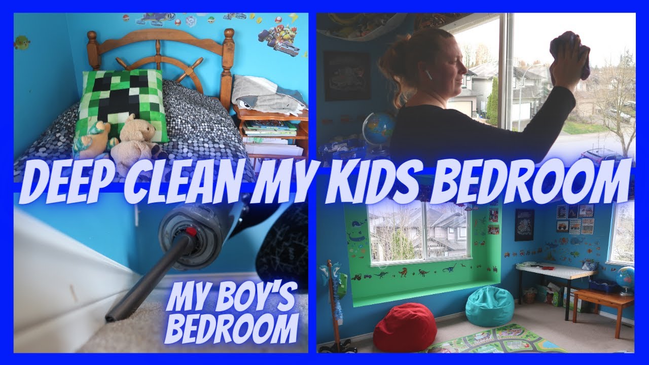 Deep clean my kids bedroom | My boys bedroom