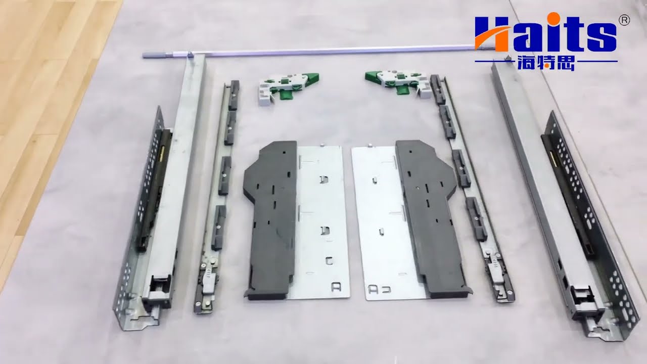 Push Open+Soft Close Synchronized undermount slide