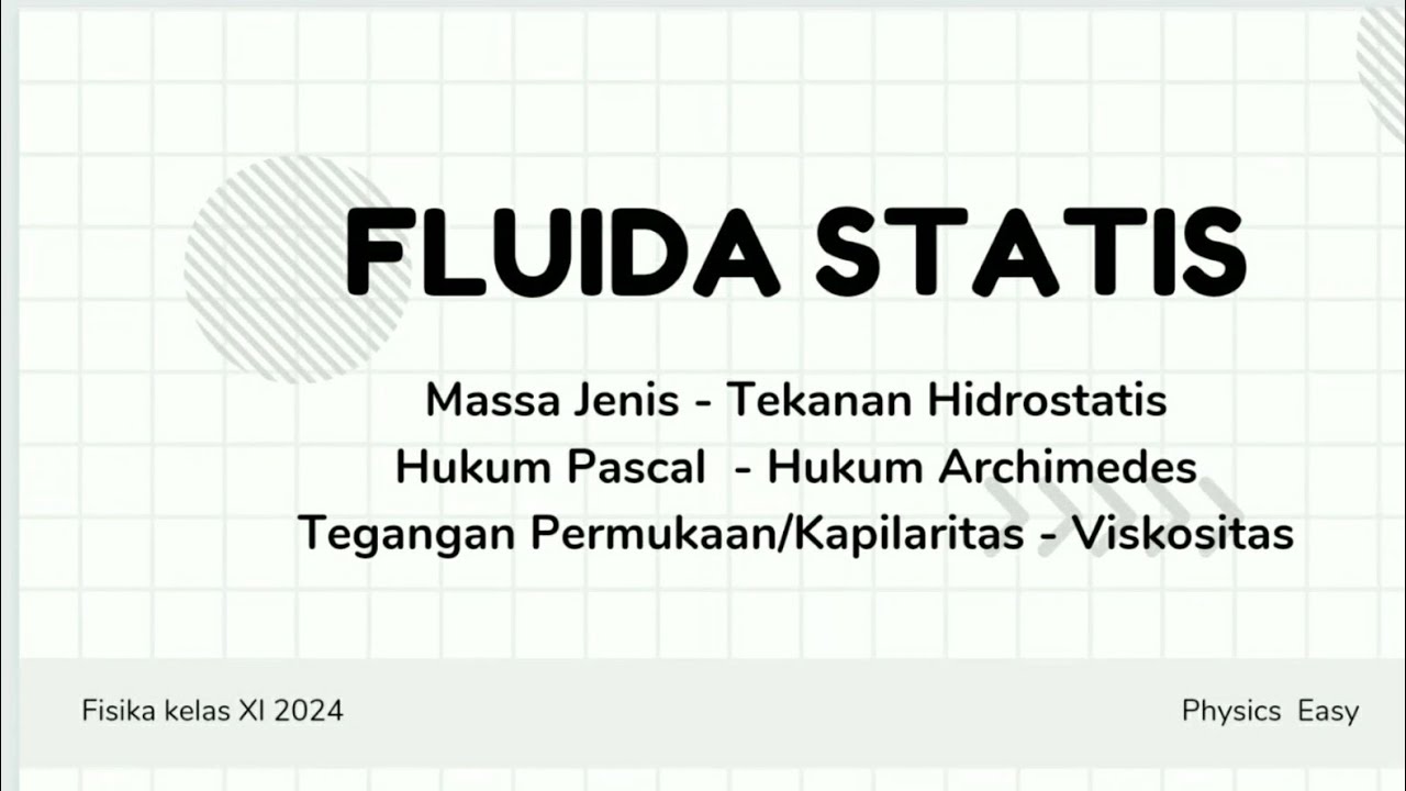 Fluida Statis Lengkap | Fisika kelas XI