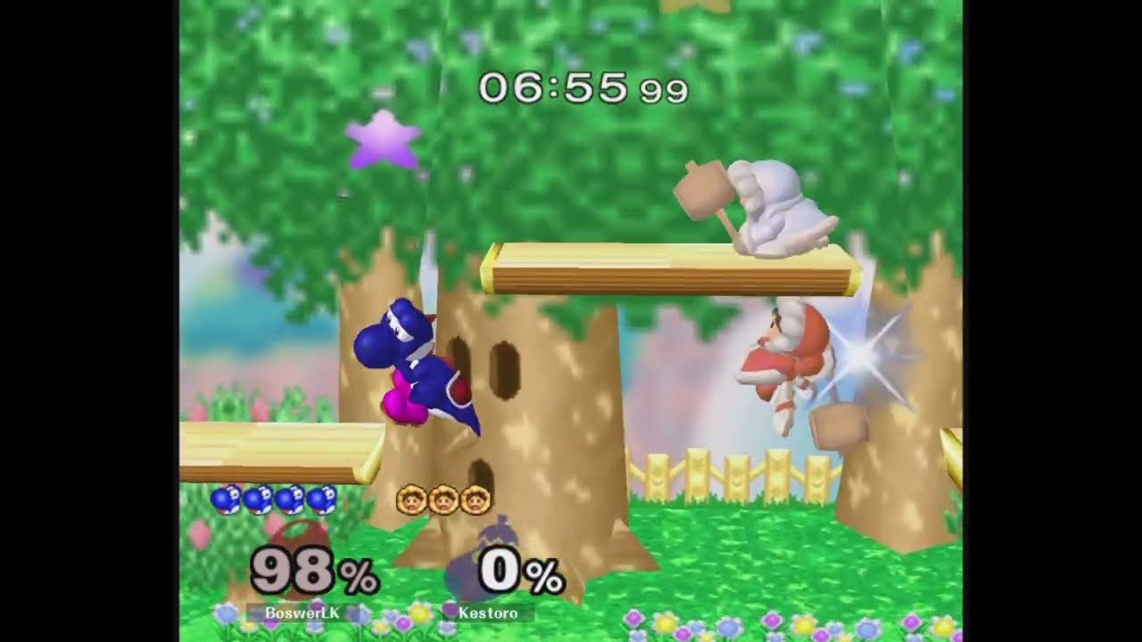 [SSBM] When 2d arcade player plays Melee: BoswerLK (Yoshi) vs Kestoro (Ice Climbers)