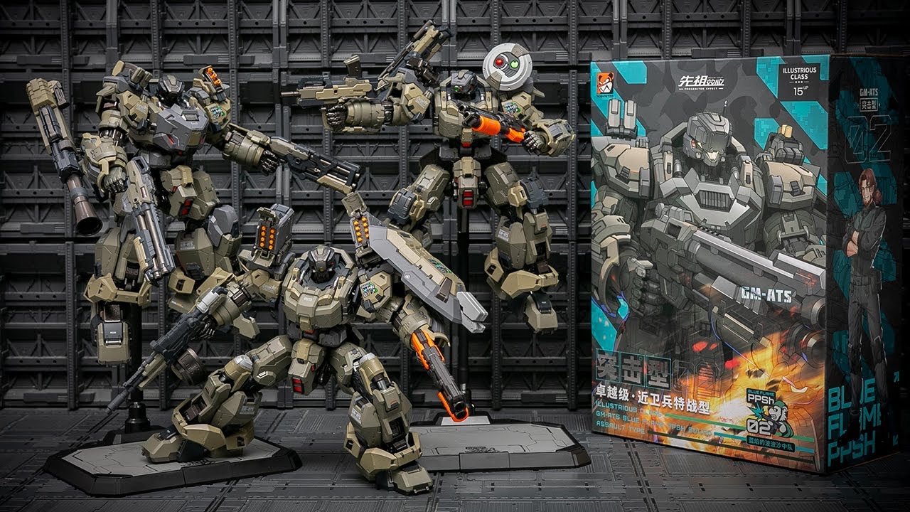รีวิวหุ่นกีกี้ MOSHOWTOYS Illustrious Class GM-ATS BLUE FLAME PPSH SQUAD SET งานดีอีกแระเว้ยเฮ้ย