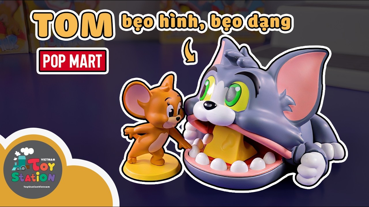 Tom bẹo h&igrave;nh bẹo dạng tới mức kh&ocirc;ng nhận ra Tom and Jerry Funfair  Pop Mart ToyStation 1031