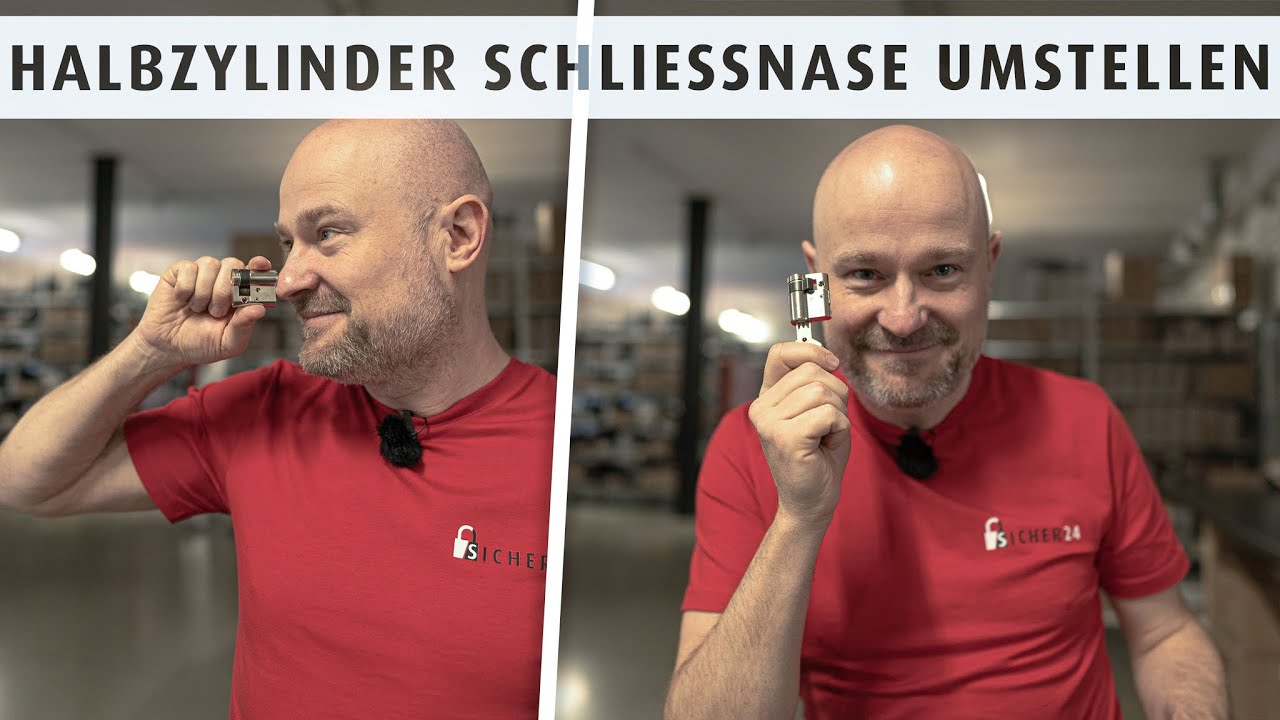Schlie&szlig;nase bei Halbzylinder verstellen - am Beispiel von ABUS, BKS, DOM, EVVA, IKON und WILKA