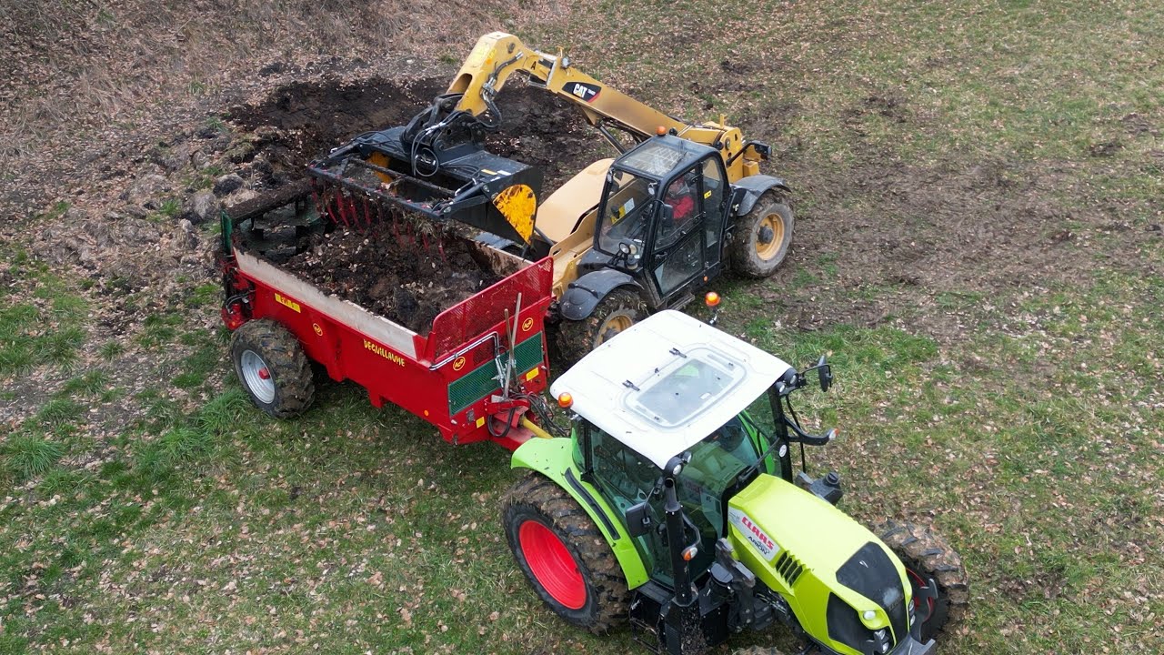 Épandage de Fumier 2023 / Claas Arion 420 / CAT TH407