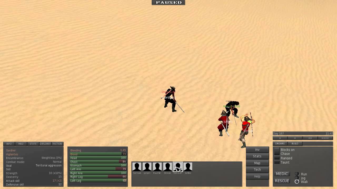 Kenshi Gameplay - Sand Ninja Encounter