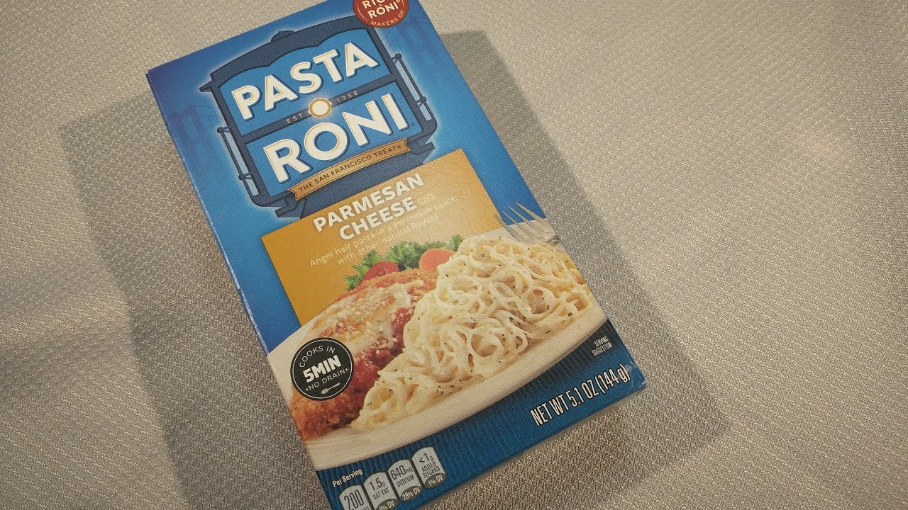Making Pasta Roni Angel Hair Pasta with Parmesan Cheese