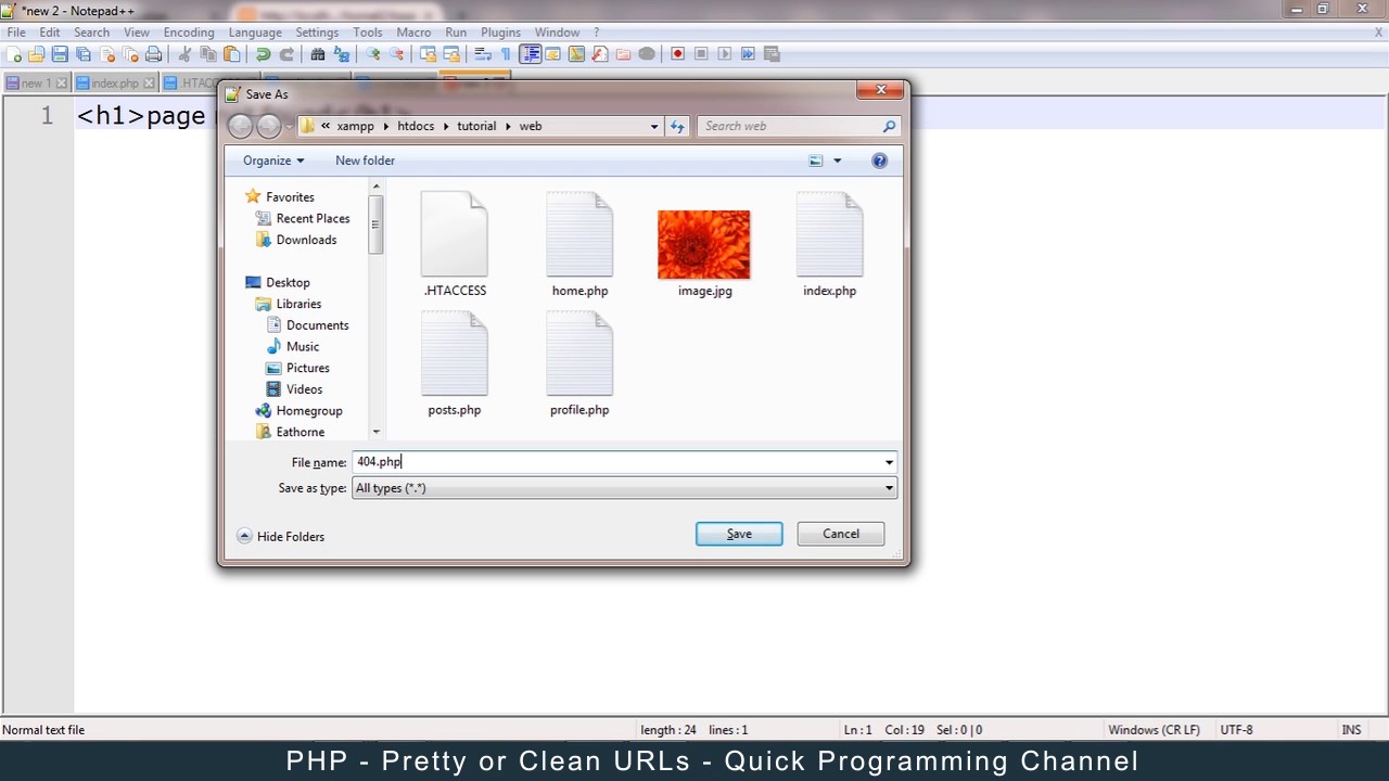 PHP - How to get pretty or clean urls/links using HTACCESS - Full Tutorial[Part 2 of 2]