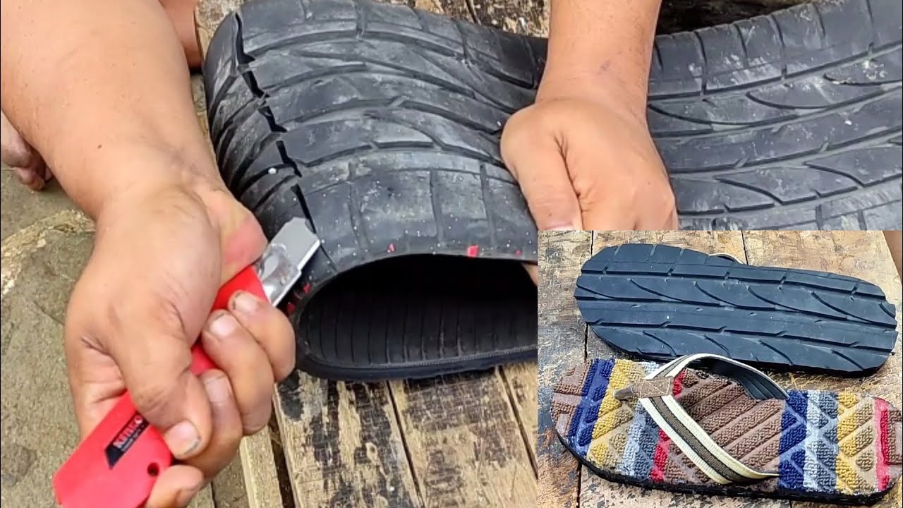 Make sandals from used radial tires
