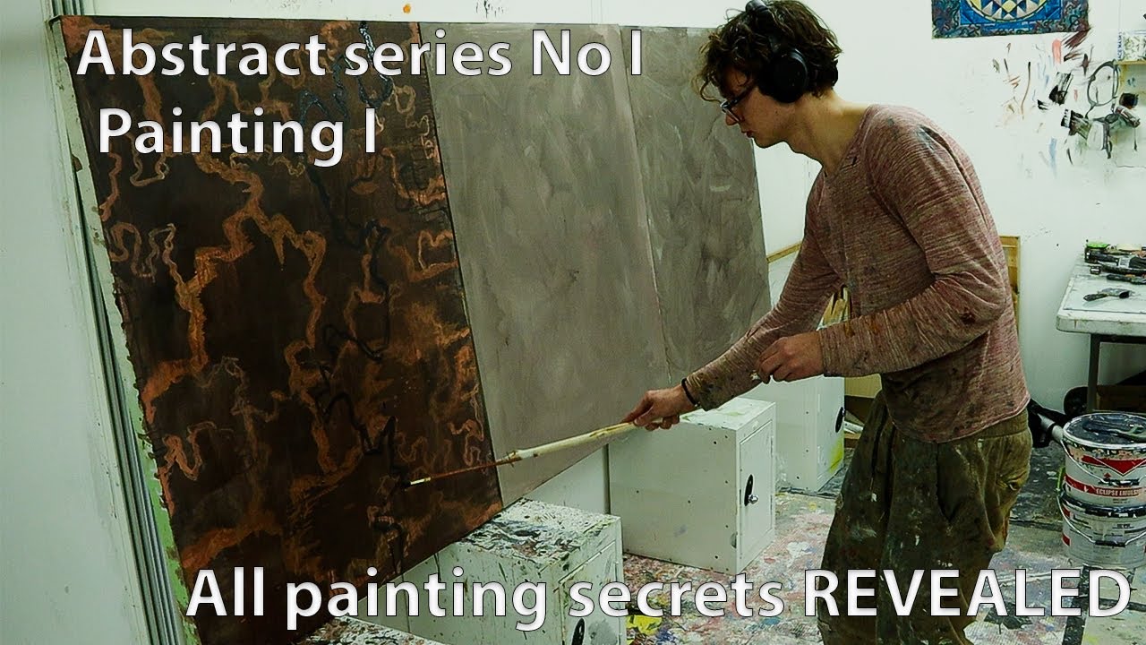 The full process of abstract oil painting