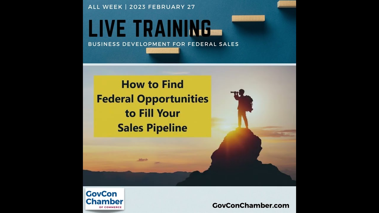 Free Training This Week | Federal Sales and Business Development