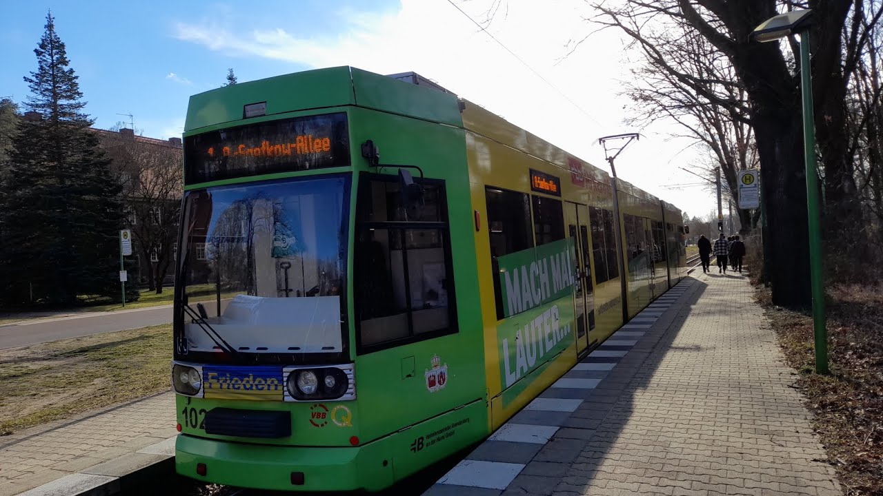 Mitfahrt in der 1 von Große Gartenstraße bis Kaltenhausener Weg im MGT6D 102