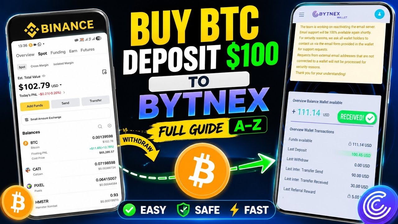 How to Buy BTC on Binance and Deposit to Bytnex (Full A-Z Guide) | Bytnex DeFi Staking Platform 