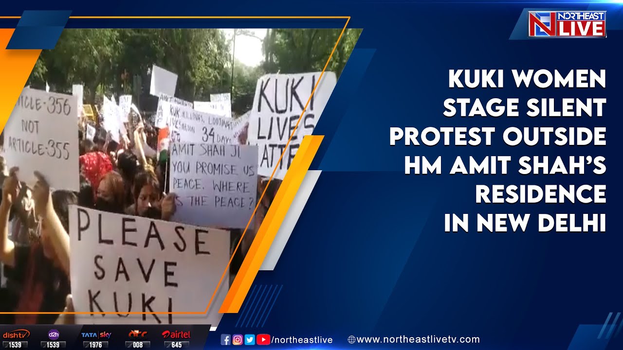 Kuki women stage silent protest outside HM Amit Shah&rsquo;s residence in New Delhi