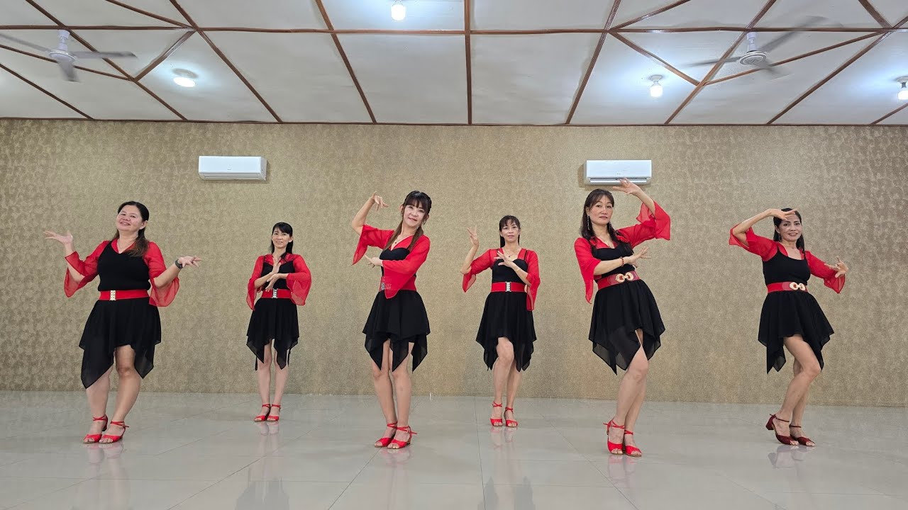 Zhai Yi Duo Xue 在一朵雪莲 - Line Dance Improver - Samba -Demo #chinnesemusic #samba #linedanceindonesia 