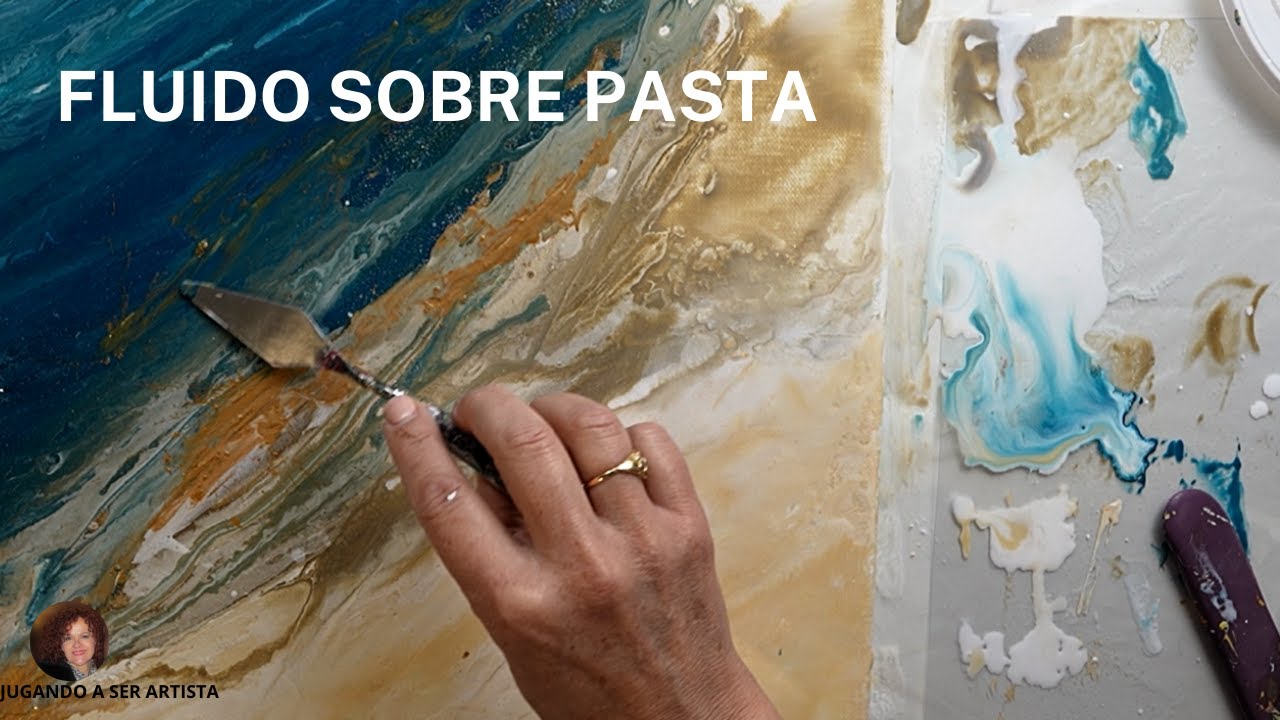 PINTURA ABSTRACTA SOBRE PASTA TEXTURA, DEJALA FLUIR