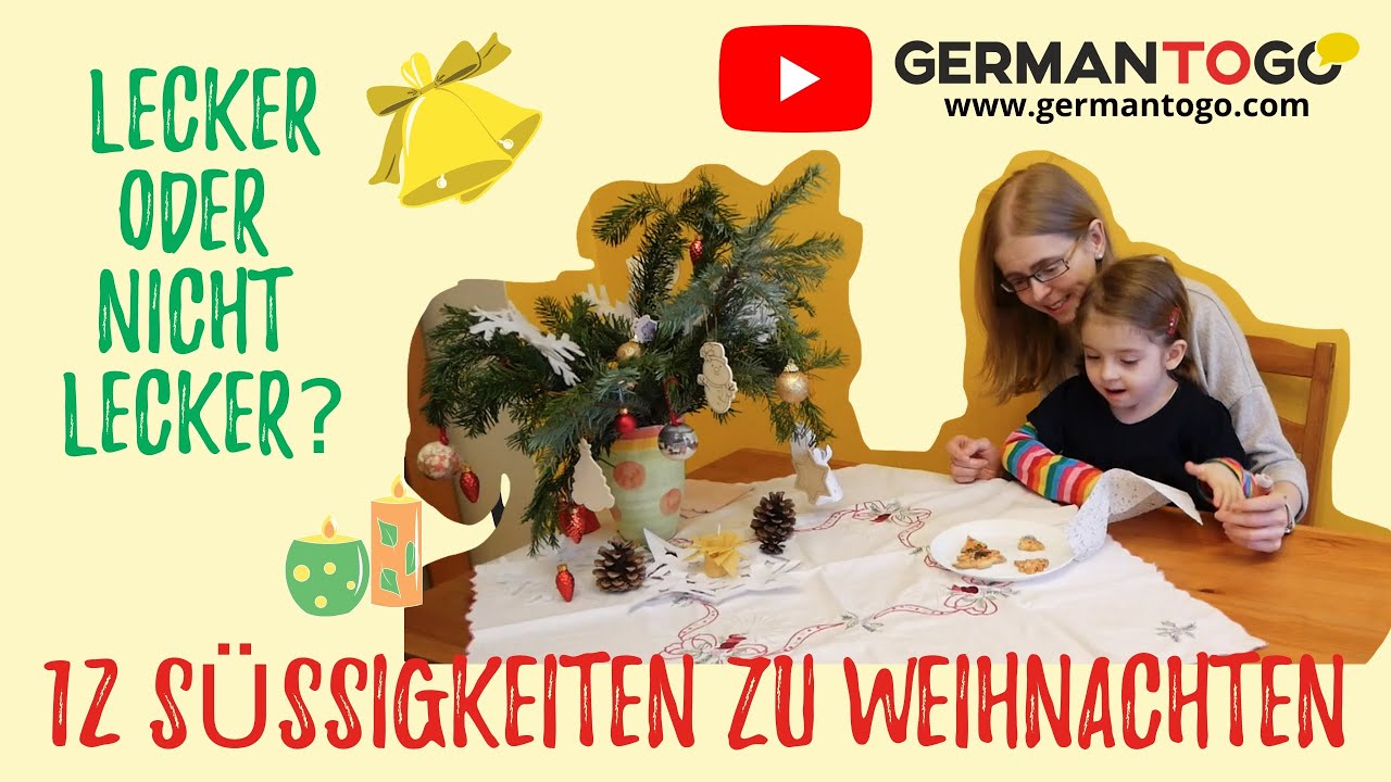 Wir probieren 12 typische Süßigkeiten zur Weihnachtszeit - Mit Untertiteln - German to Go