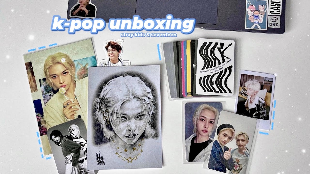 распаковка карт | письмо от подписчицы | unboxing photocards stray kids & seventeen