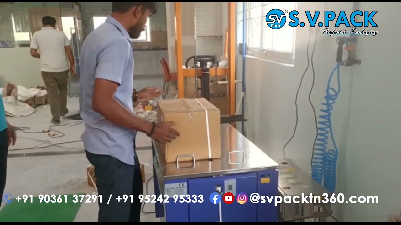 Semi Automatic Strapping Machine | Box Strapping Machine