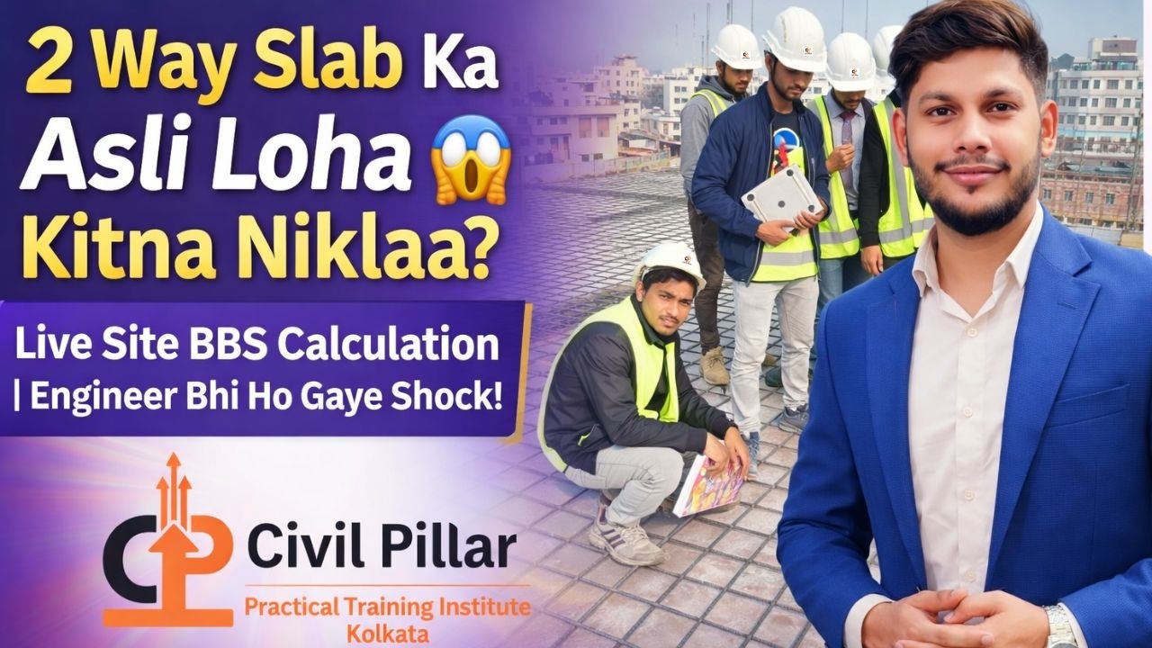 😱 2 Way Slab Ka Exact Steel Kitna Nikla? Live Site BBS Calculation | Real Quantity Reveal!
