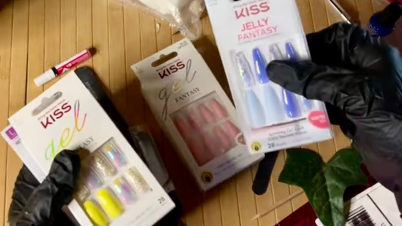 ASMR Organizing nail kit bags! (No talking) Cleaning heavy plastic with latex gloves/Water & windex!
