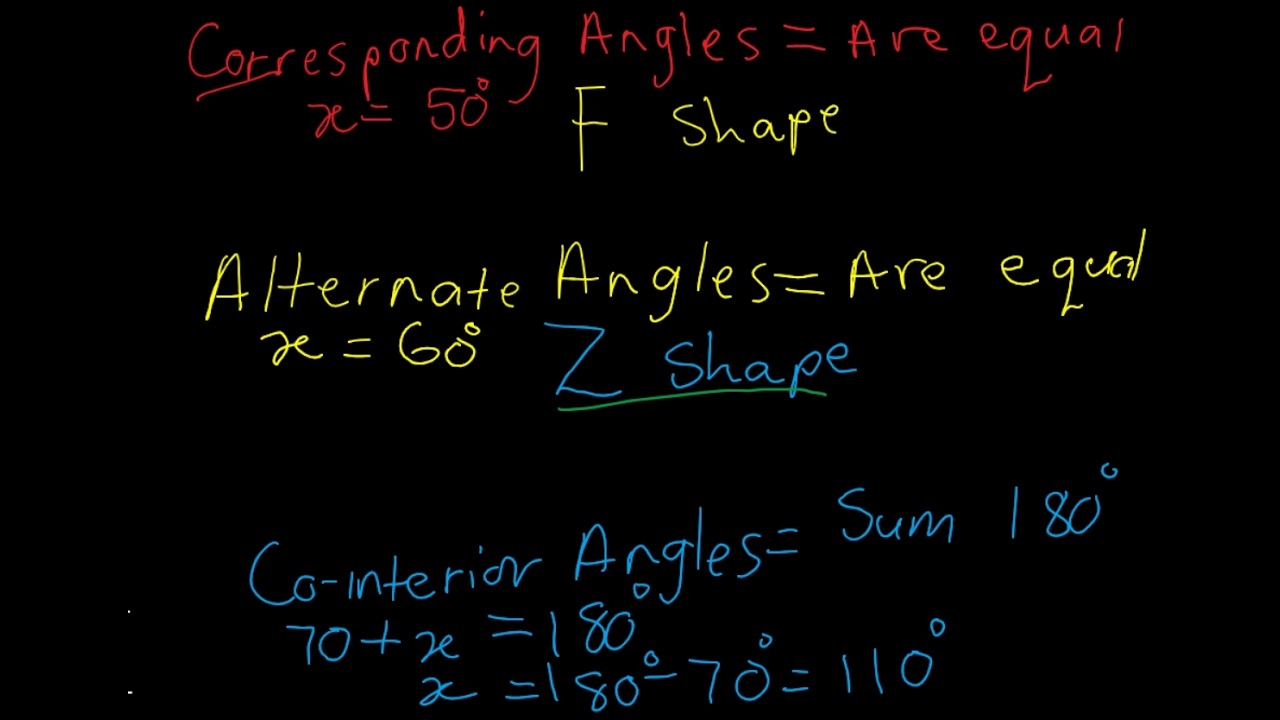Parallel Lines _ Corresponding _ Alternate _ Co-interior Angles