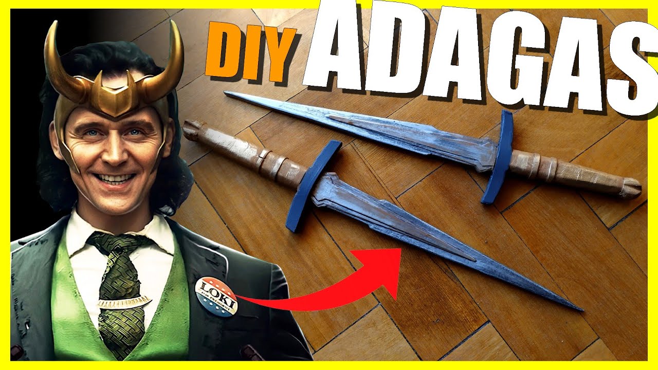Como fazer as adagas do Loki com material reciclado - COSPLAY LOKI