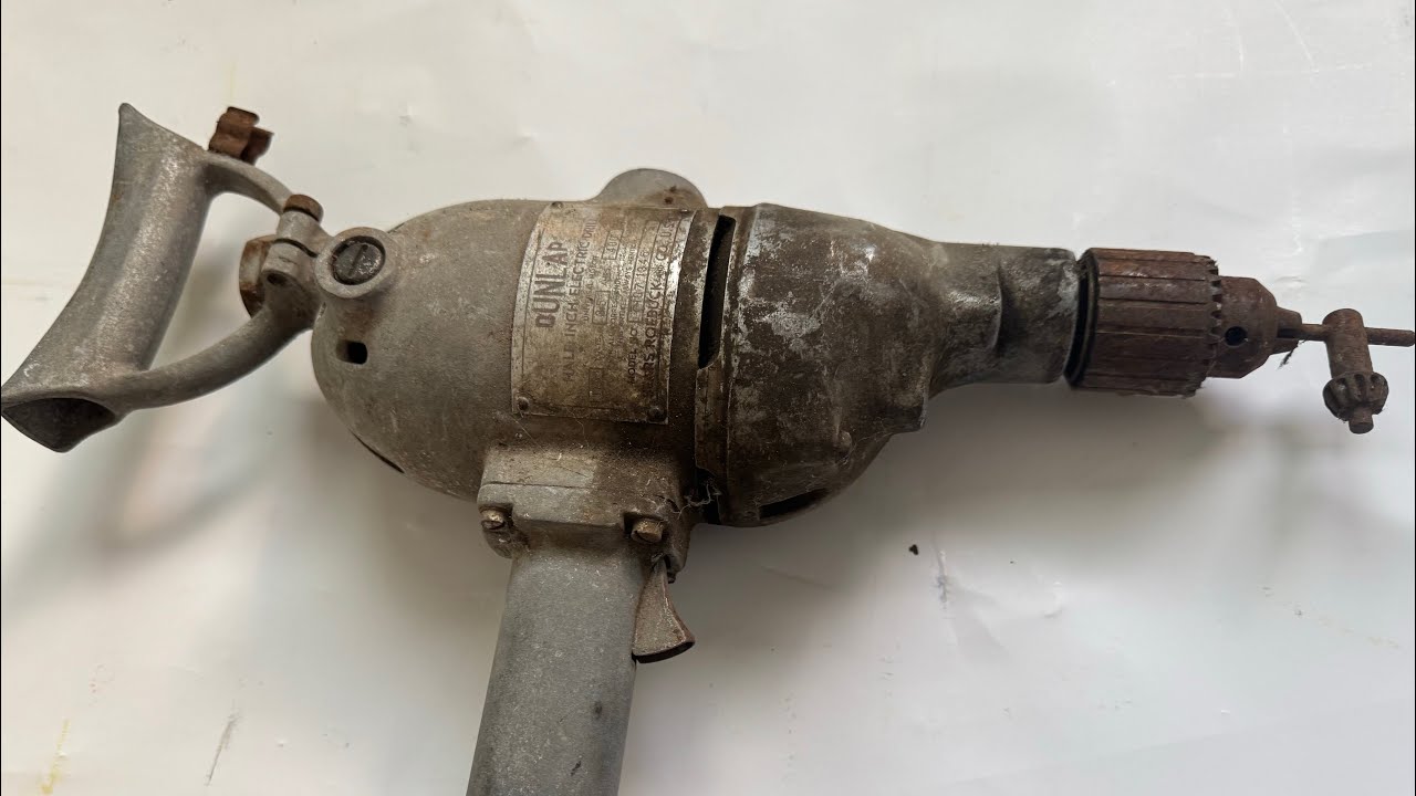 Vintage Dunlap Electric Drill Restoration. Model 107.1345