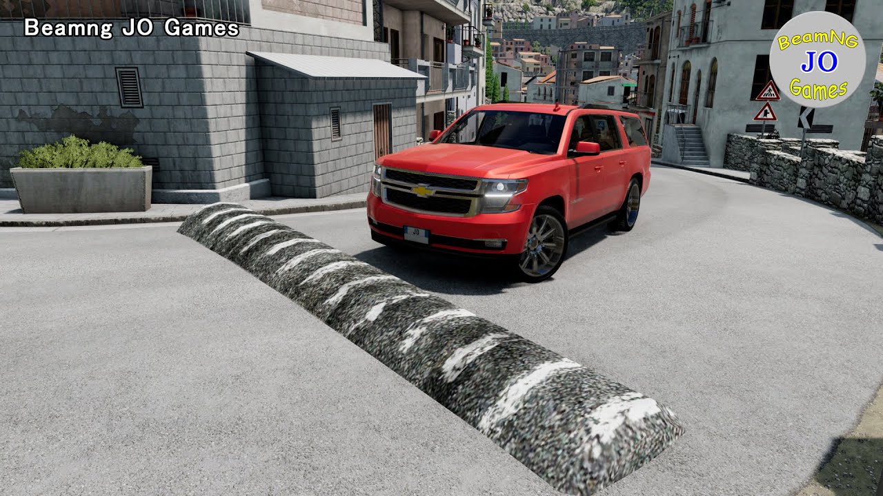Cars vs Massive Speed Bumps # 81– BeamNG JO Games