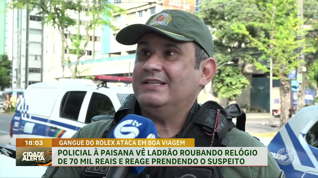 Policial à paisana vê ladrão roubando relógio de 70 mil reais e reage prendendo o suspeito