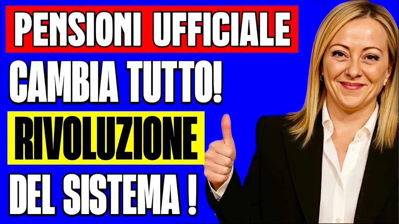 PENSIONI ULTIM'ORA UFFICIALE 👉 STA PER CAMBIARE TUTTO! RIVOLUZIONE DEL SISTEMA. AUMENTO?💰