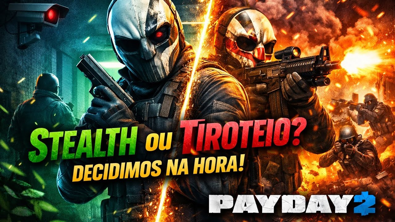 🔫 Stealth ou Tiroteio? Decidimos na Hora! | PAYDAY 2