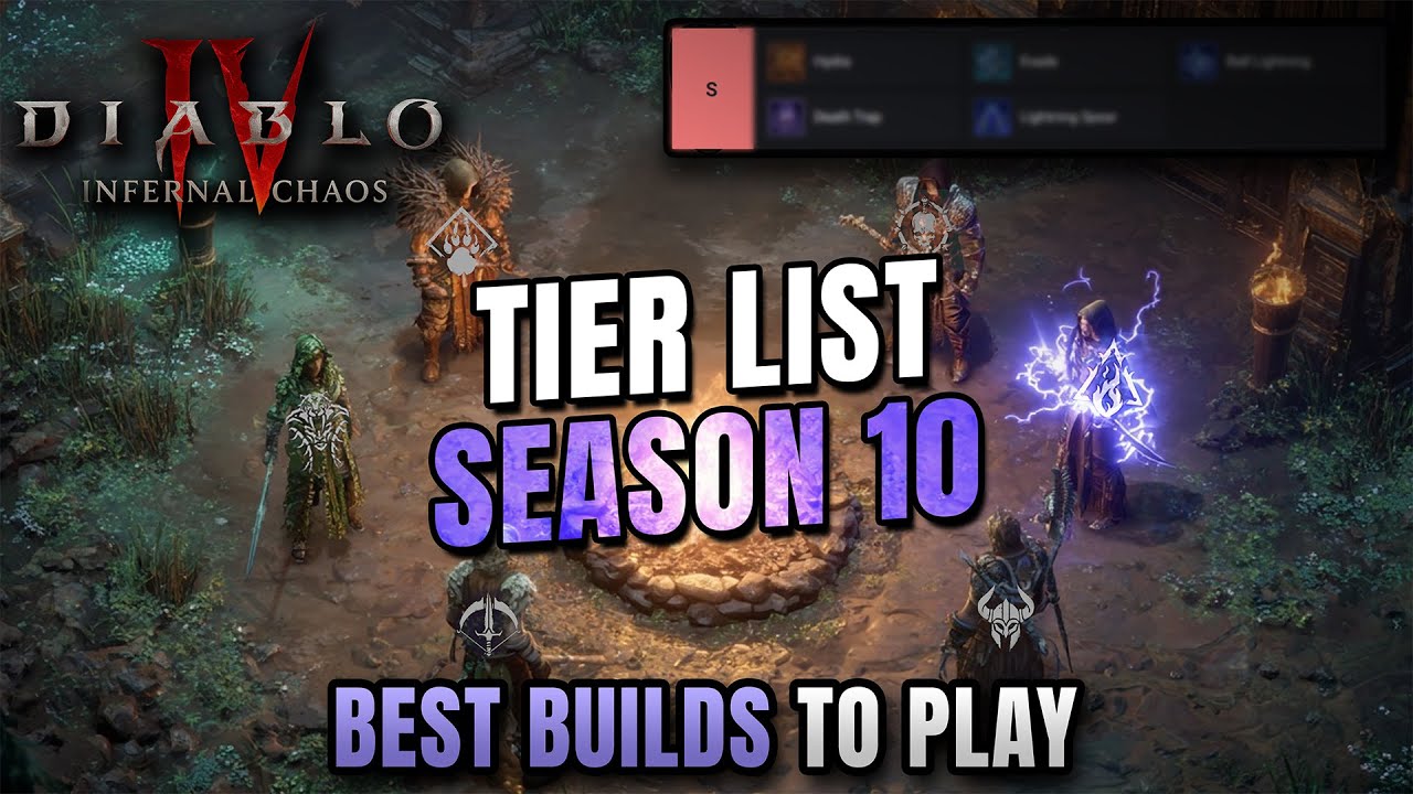 NEW Season 10 Tier List with the BEST Builds for Diablo 4