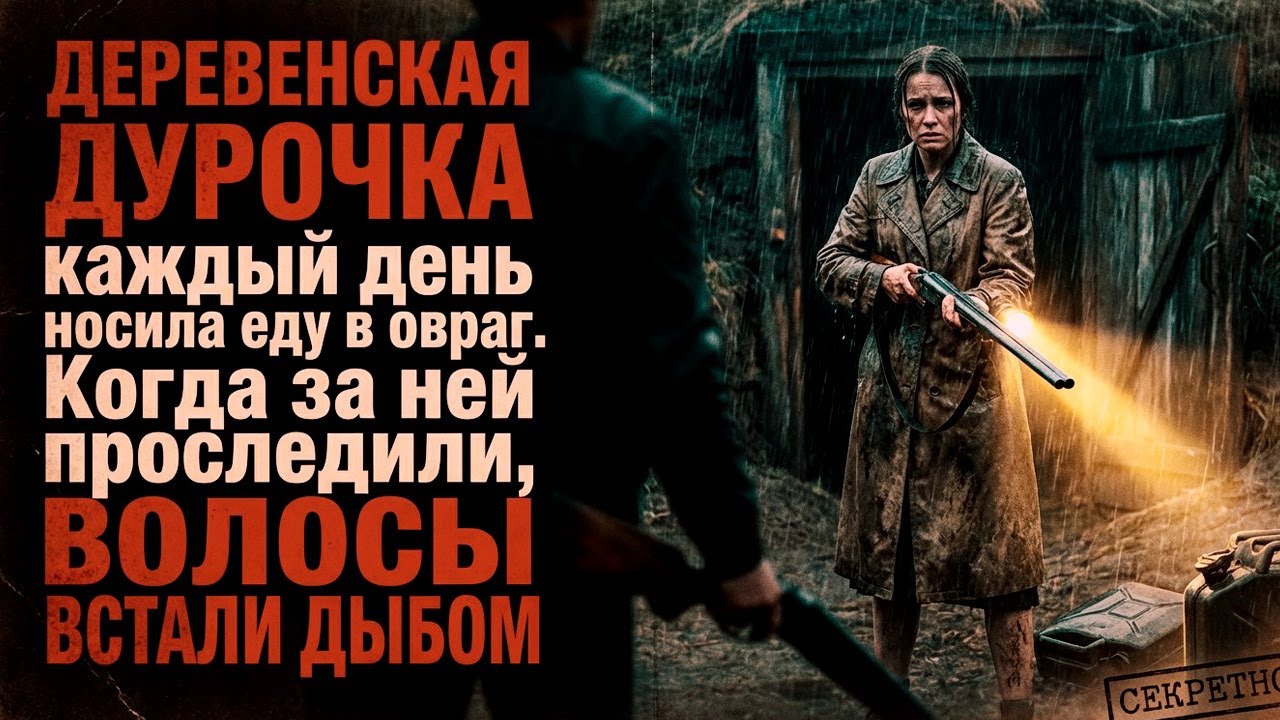 Деревенская дурочка носила еду в овраг. Когда за ней проследили, волосы встали дыбом